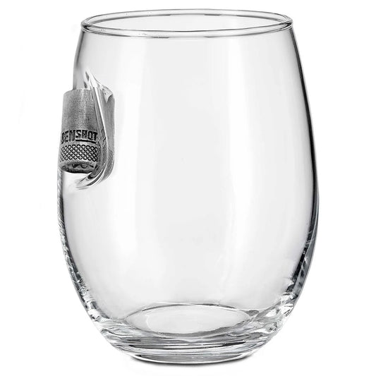 BenShot 10mm Socket 15 oz Wine Glass with embedded solid metal socket