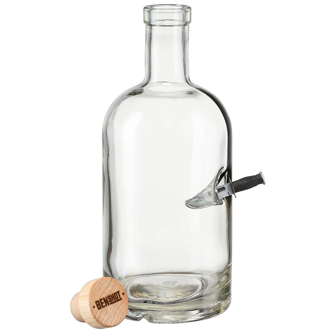 Glassware with Combat Knife Embedment