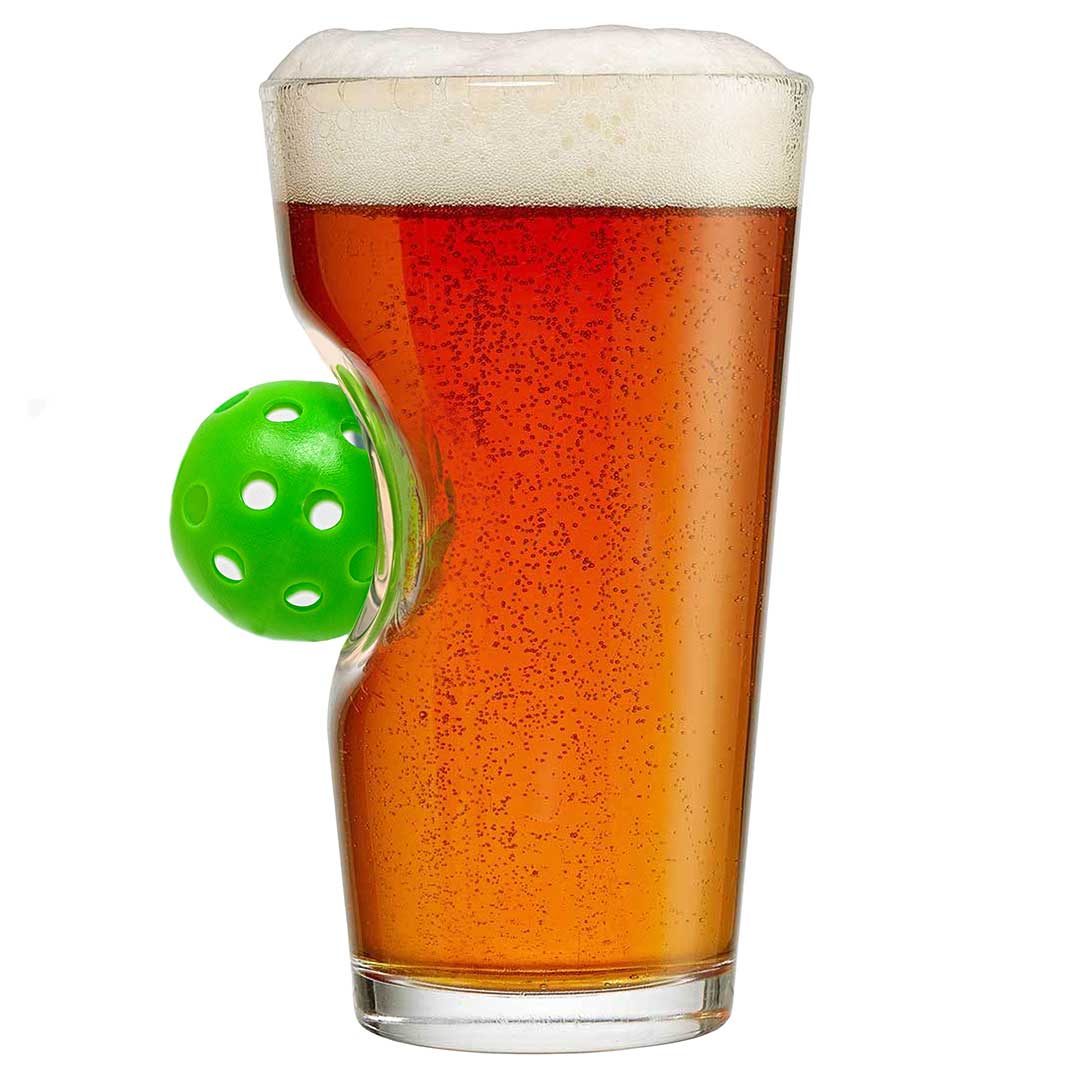 BenShot Glassware with Embedded Pickleball