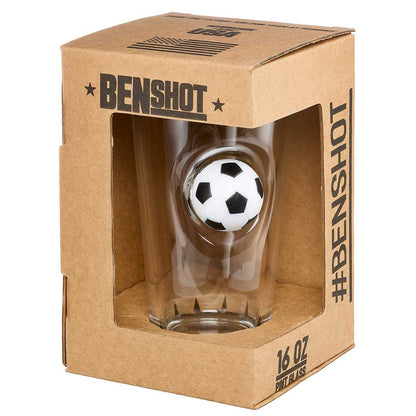 Glassware with Soccer Ball Embedment