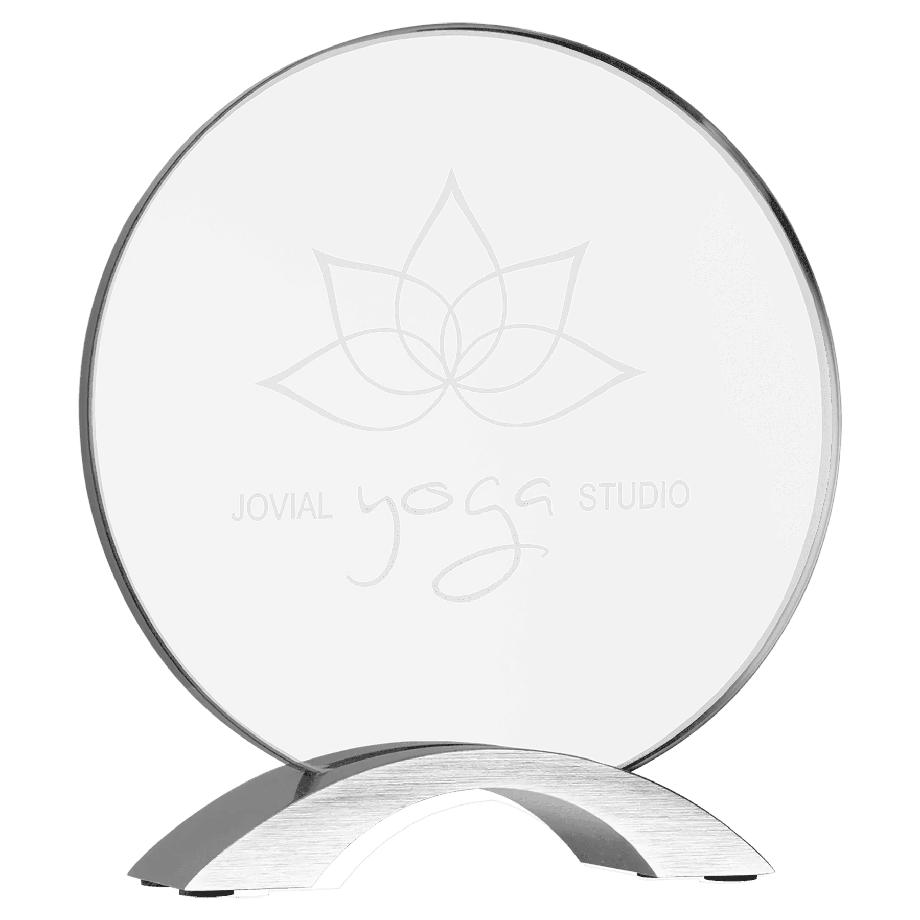 Cosmic Acrylic - Personalized Award with Silver Base - Smalltown Connetchin