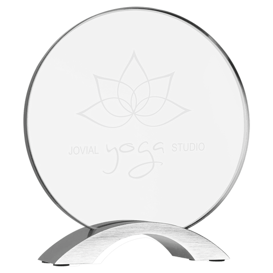 Cosmic Acrylic - Personalized Award with Silver Base - Smalltown Connetchin