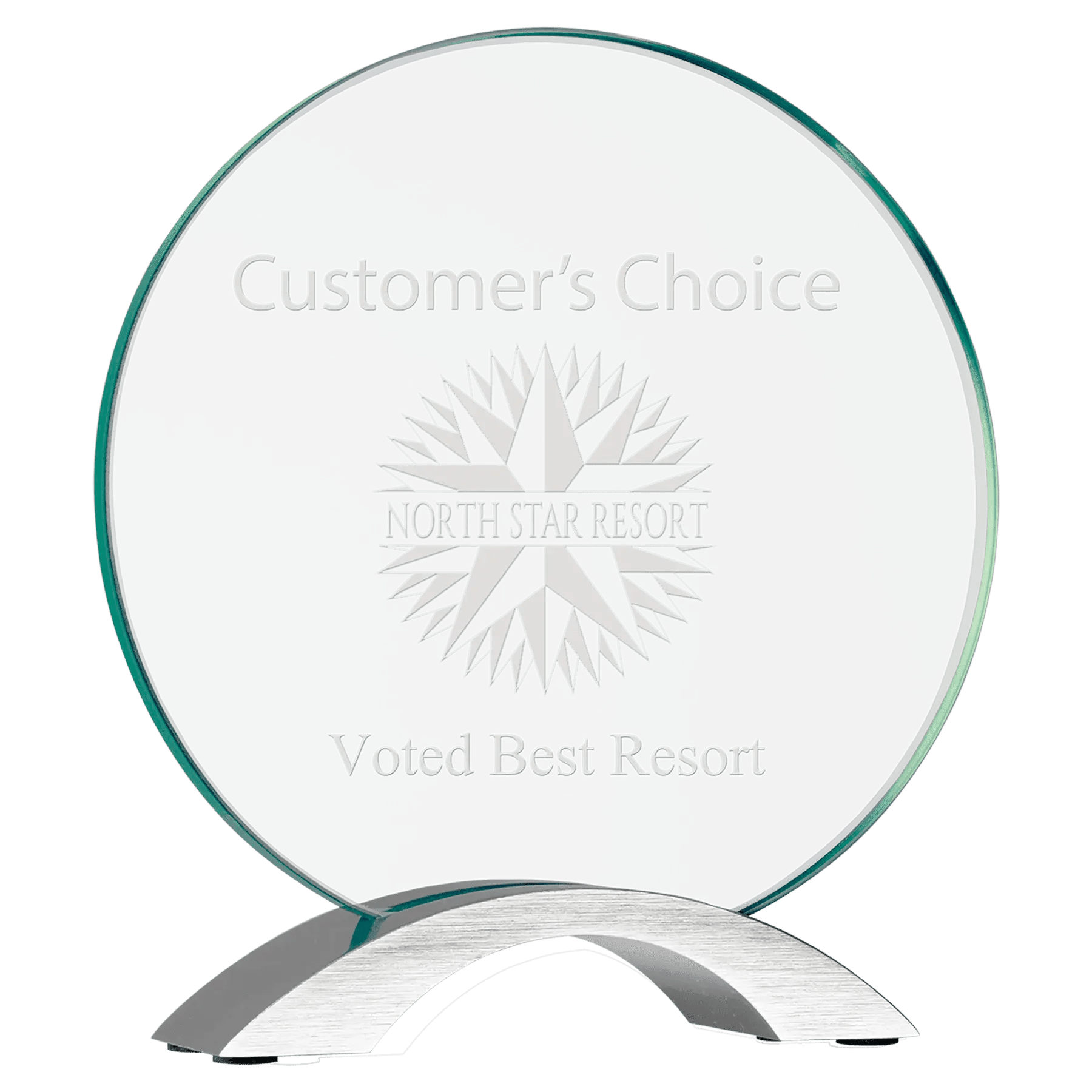 Cosmic Glass - Personalized Award with Silver Base - Smalltown Connetchin