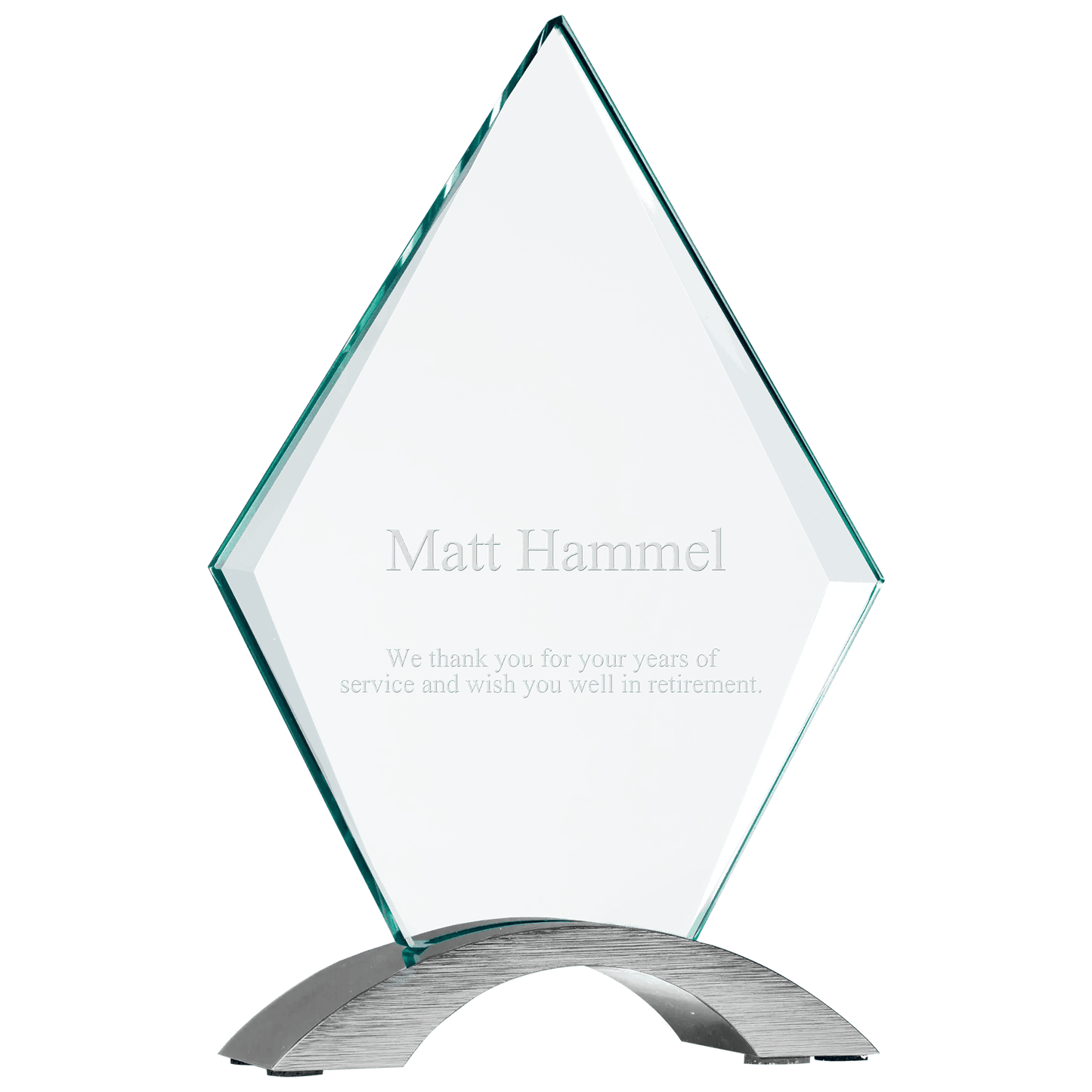 Cosmic Glass - Personalized Award with Silver Base - Smalltown Connetchin