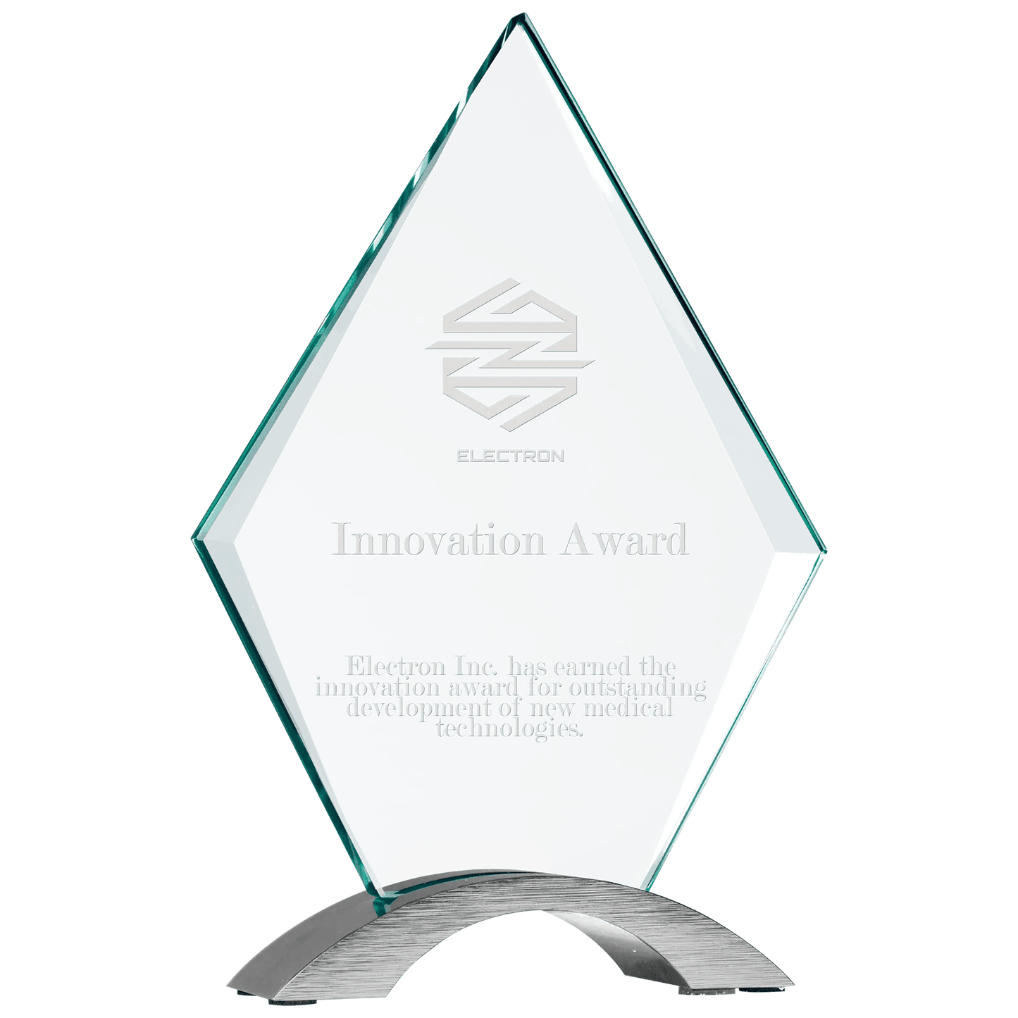 Cosmic Glass - Personalized Award with Silver Base - Smalltown Connetchin