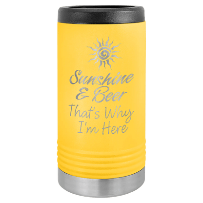 Custom Can Cooler - Slim Custom Etched Beverage Holder - Smalltown Connetchin
