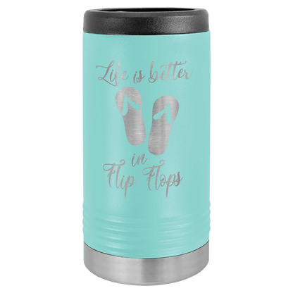 Custom Can Cooler - Slim Custom Etched Beverage Holder - Smalltown Connetchin