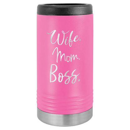 Custom Can Cooler - Slim Custom Etched Beverage Holder - Smalltown Connetchin