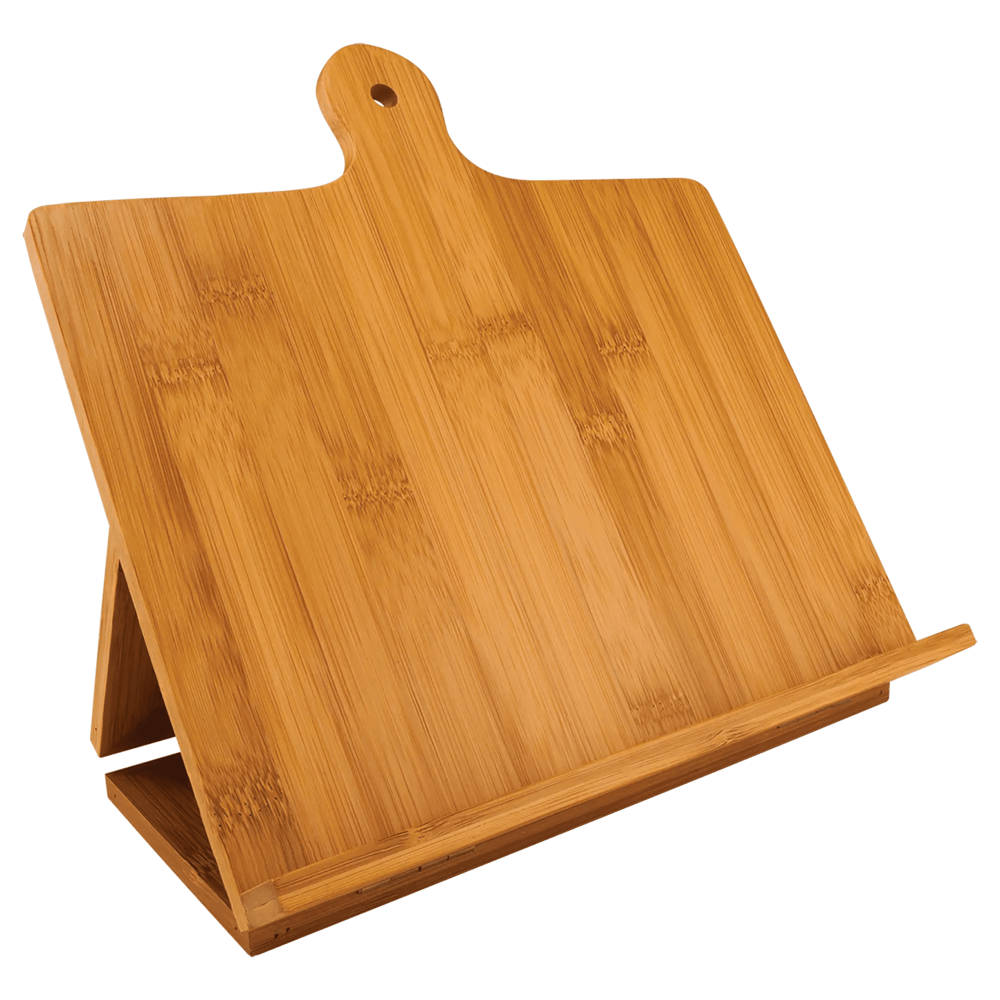 Custom Chef's Easel Laser Etched - Bamboo - Smalltown Connetchin