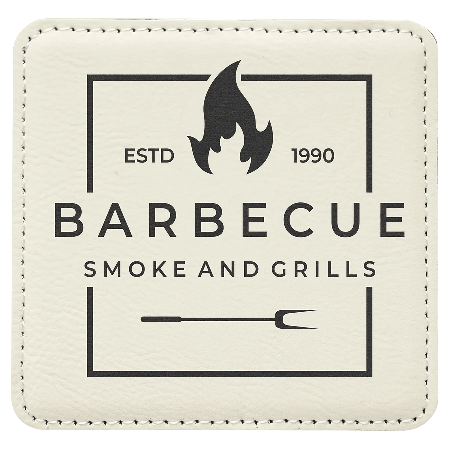 Custom Coasters | Etched Leatherette (4 pcs) - Smalltown Connetchin