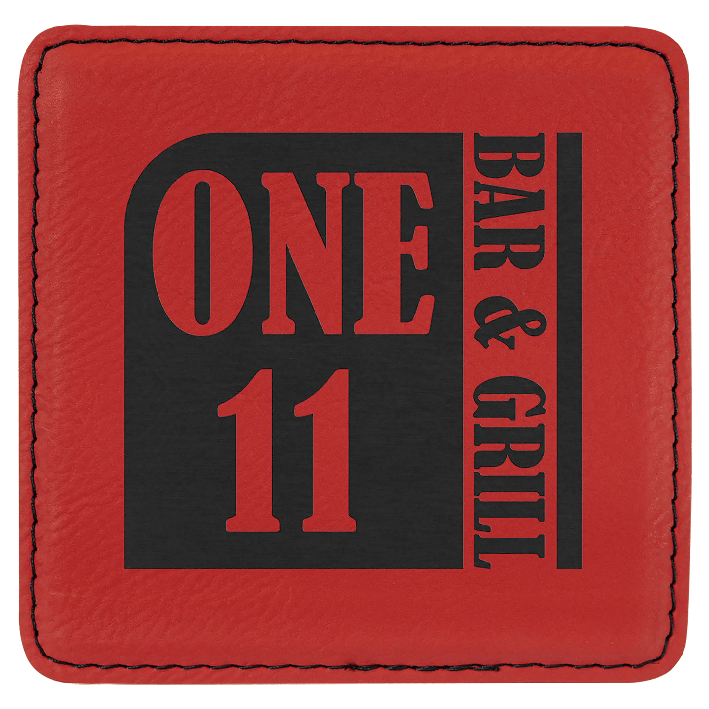 Custom Coasters | Etched Leatherette (4 pcs) - Smalltown Connetchin