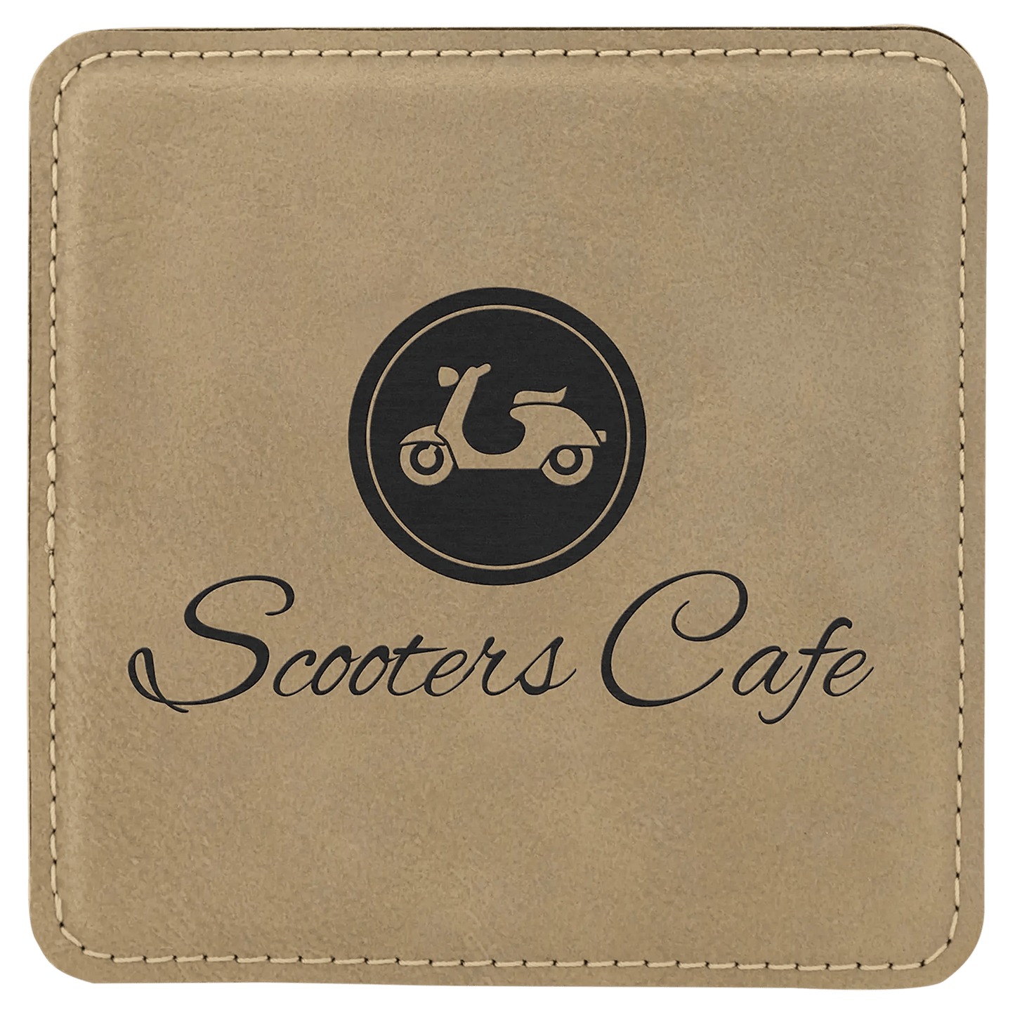 Custom Coasters | Etched Leatherette (4 pcs) - Smalltown Connetchin