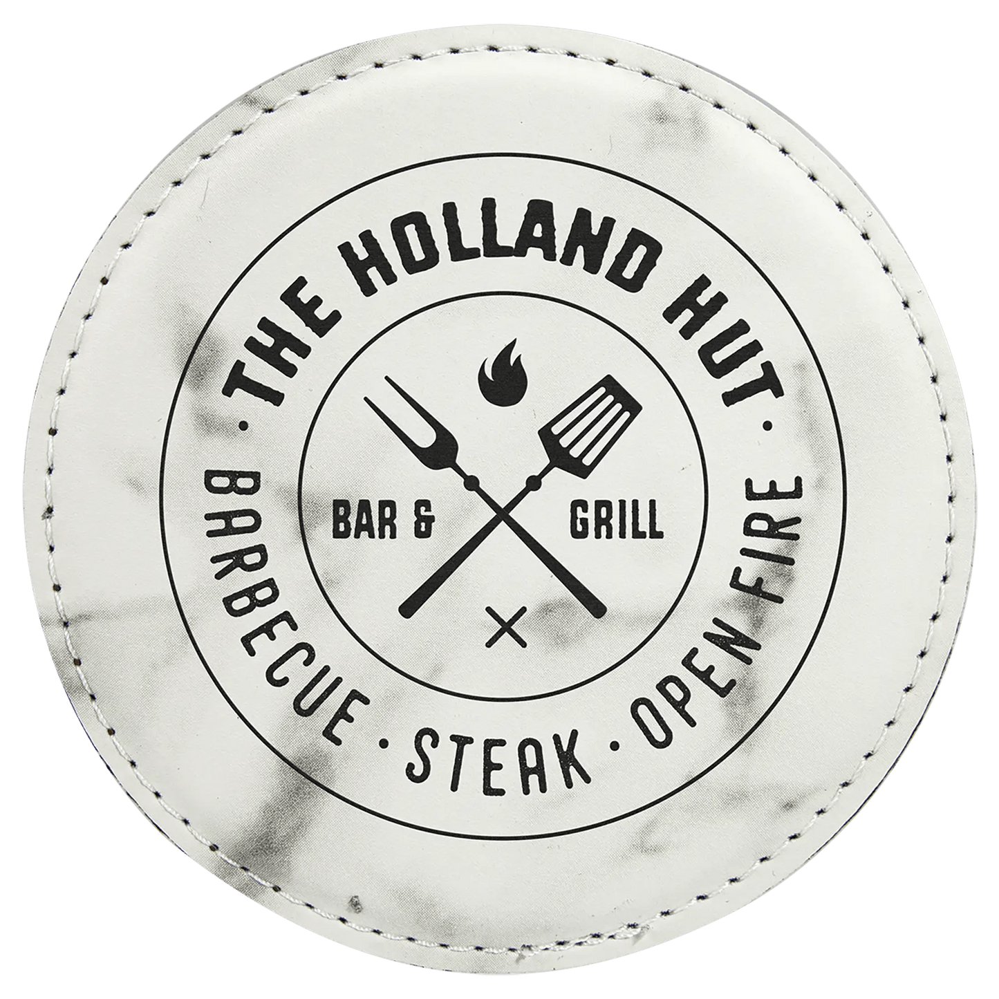 Custom Coasters | Etched Leatherette (4 pcs) - Smalltown Connetchin