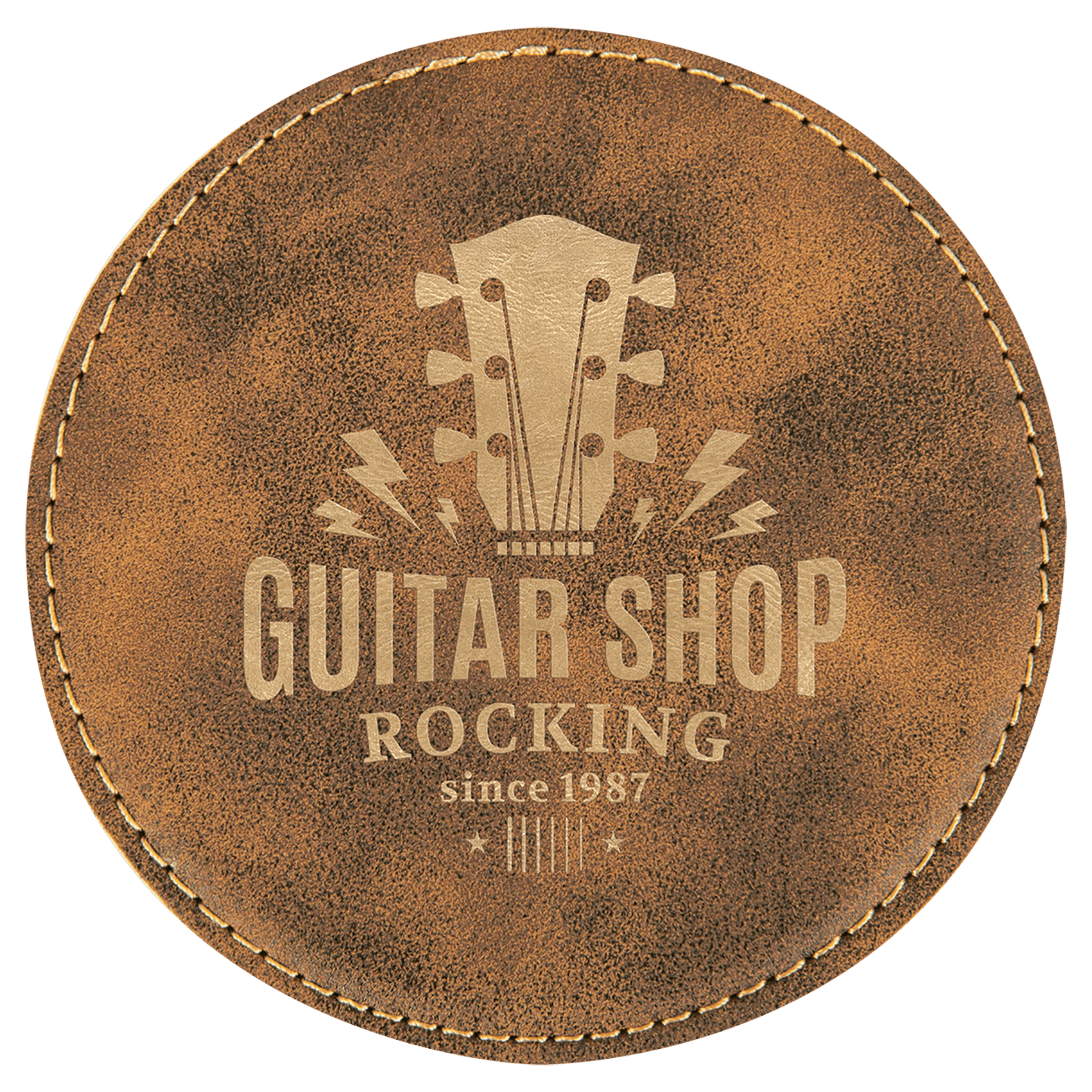 Custom Coasters | Etched Leatherette (4 pcs) - Smalltown Connetchin