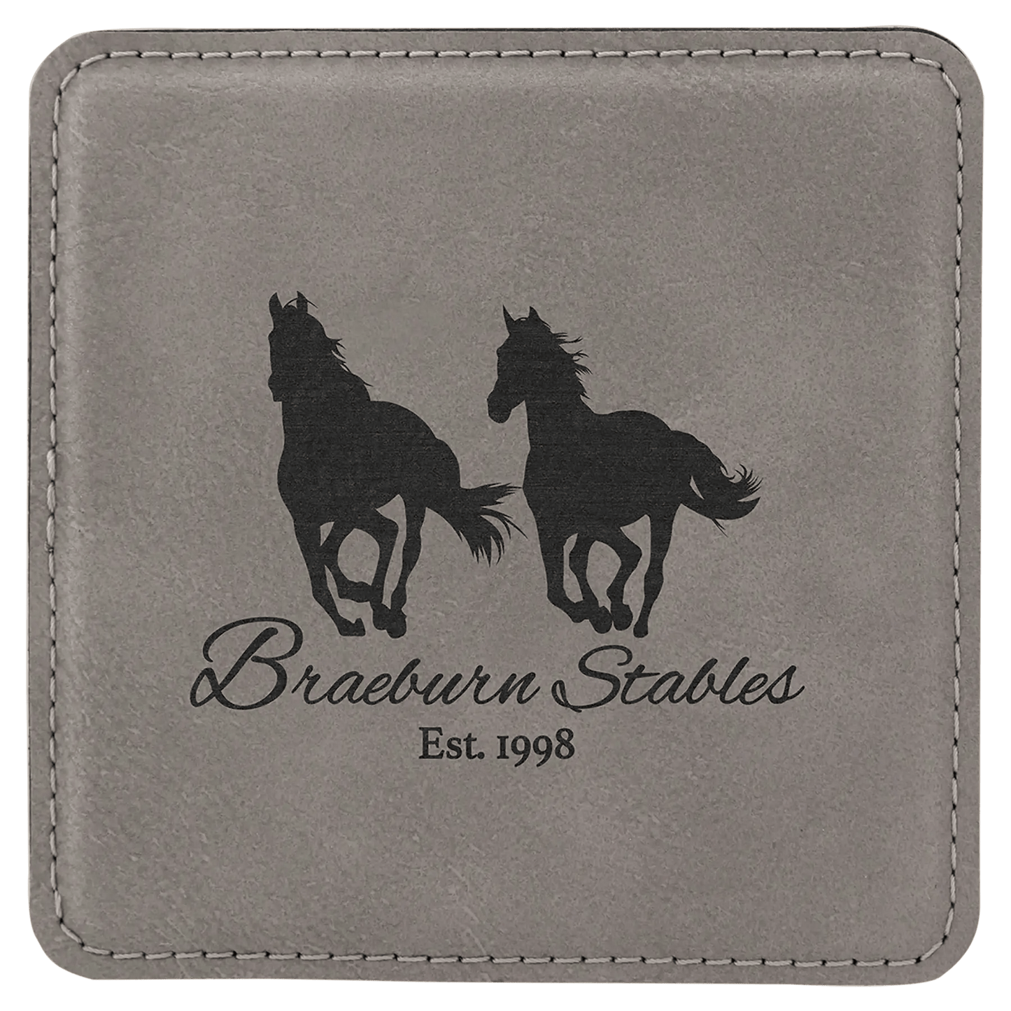 Custom Coasters | Etched Leatherette (4 pcs) - Smalltown Connetchin
