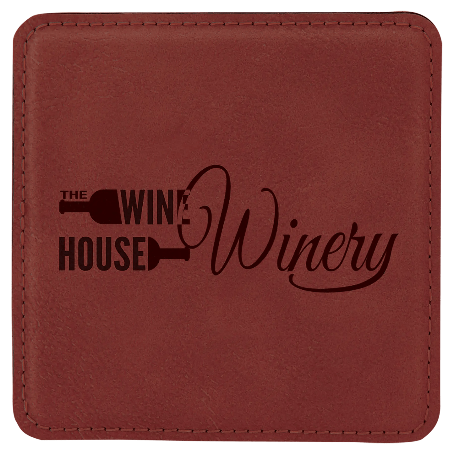 Custom Coasters | Etched Leatherette (4 pcs) - Smalltown Connetchin