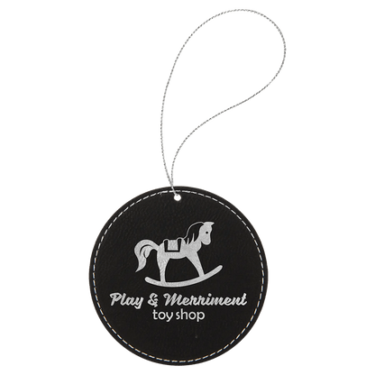 Custom Engraved Ornaments - Leatherette - Smalltown Connetchin