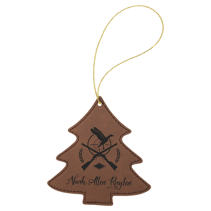Custom Engraved Ornaments - Leatherette - Smalltown Connetchin