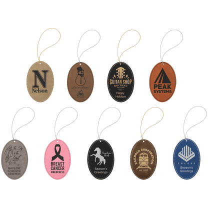 Custom Engraved Ornaments - Leatherette - Smalltown Connetchin