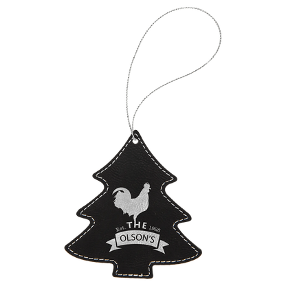 Custom Engraved Ornaments - Leatherette - Smalltown Connetchin