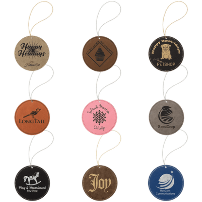 Custom Engraved Ornaments - Leatherette - Smalltown Connetchin