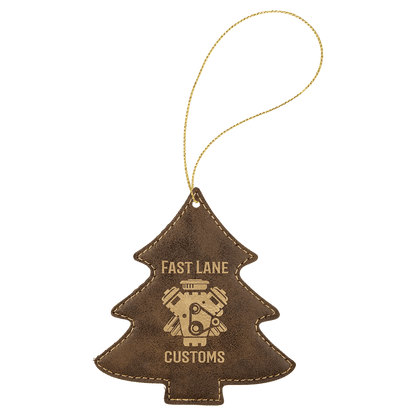 Custom Engraved Ornaments - Leatherette - Smalltown Connetchin