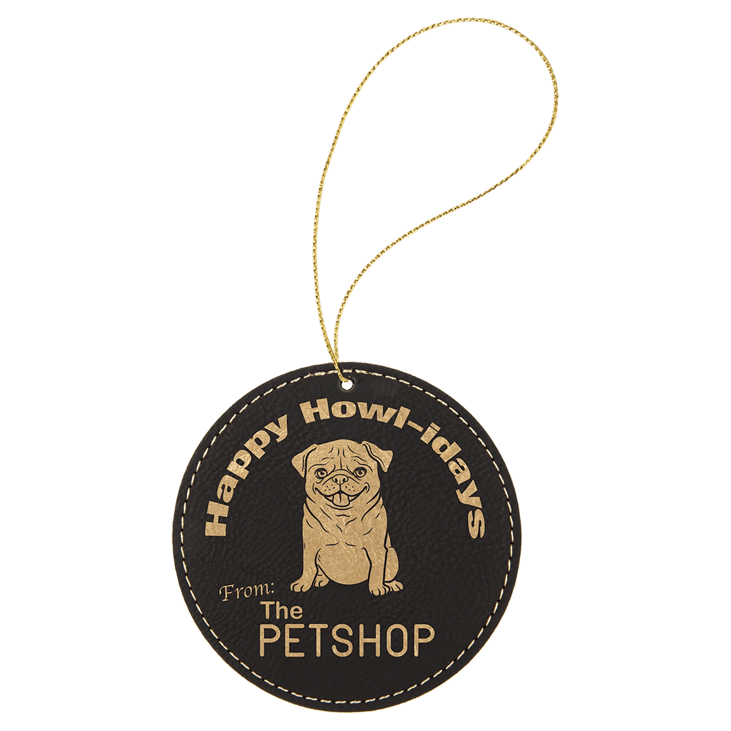 Custom Engraved Ornaments - Leatherette - Smalltown Connetchin