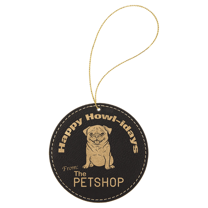 Custom Engraved Ornaments - Leatherette - Smalltown Connetchin