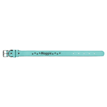 Custom Etched Dog Collar - Leatherette Small 15" x 3/4" - Smalltown Connetchin