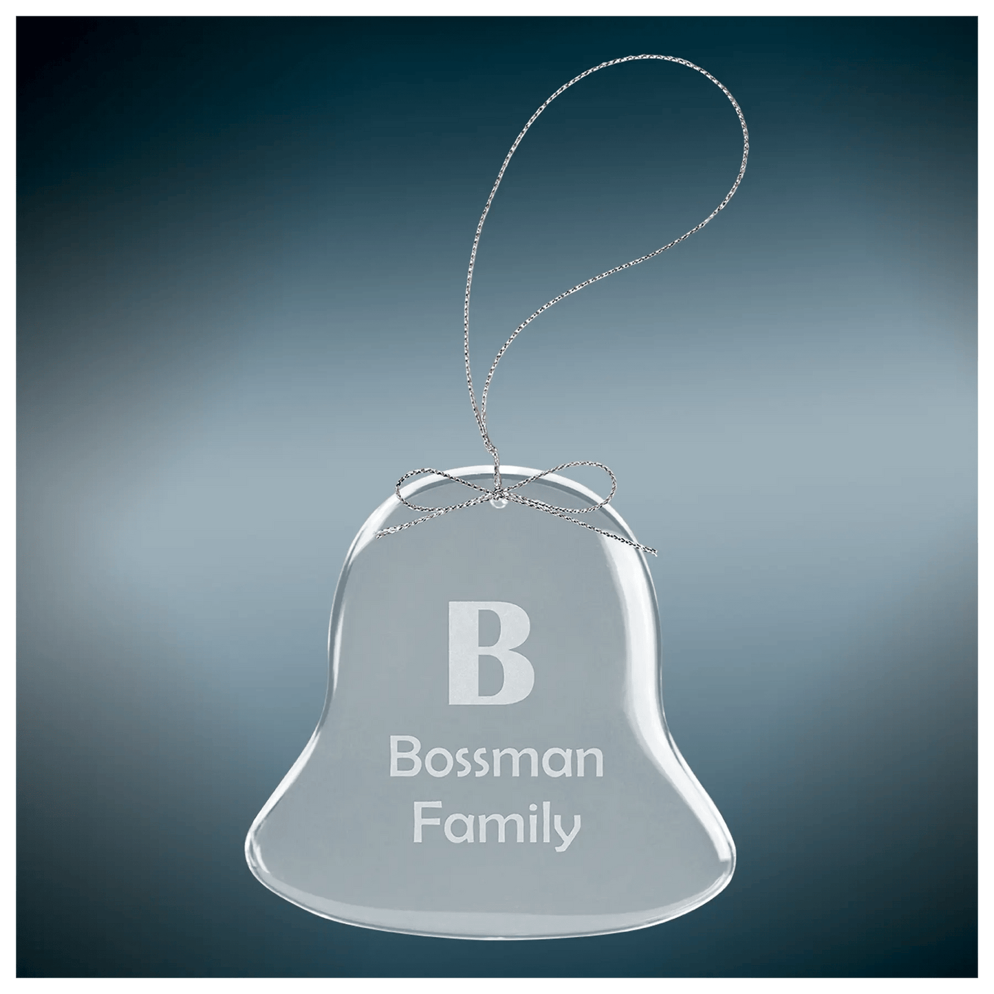 Custom Etched Glass Ornament with Silver String - Smalltown Connetchin