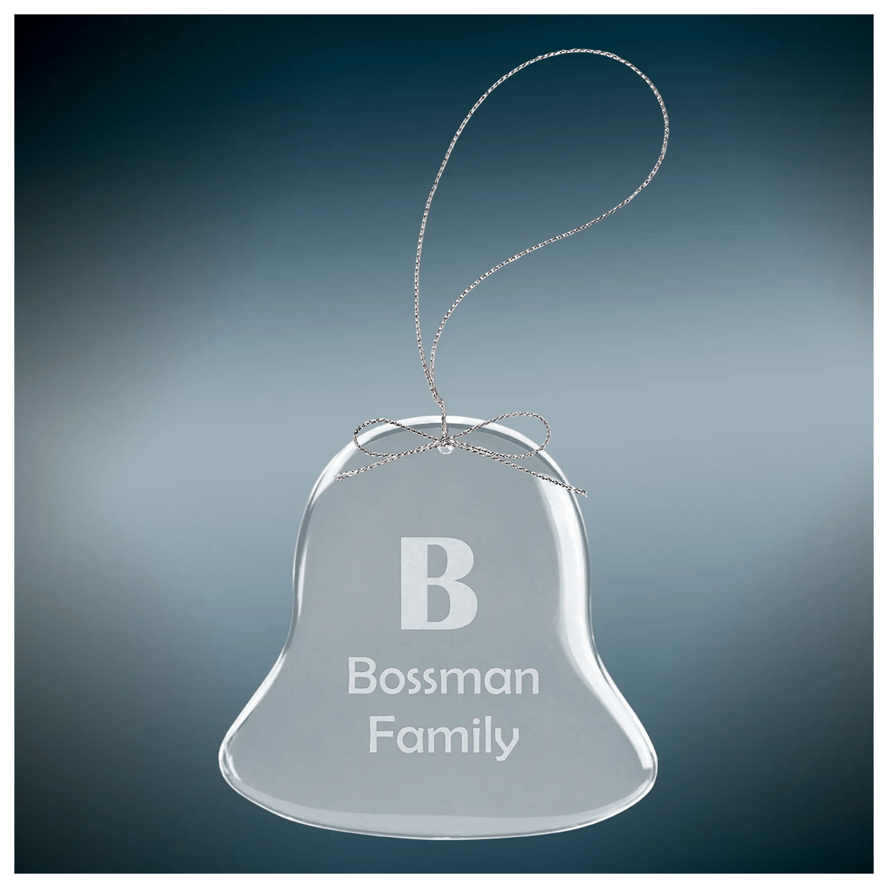 Custom Etched Glass Ornament with Silver String - Smalltown Connetchin