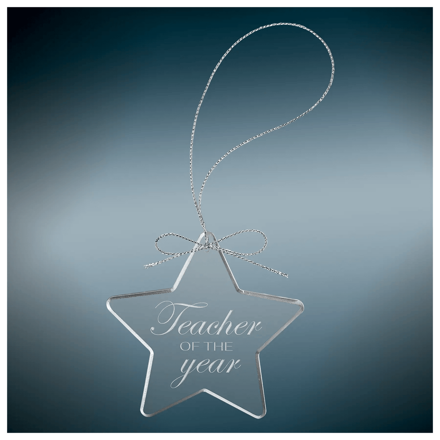 Custom Etched Glass Ornament with Silver String - Smalltown Connetchin