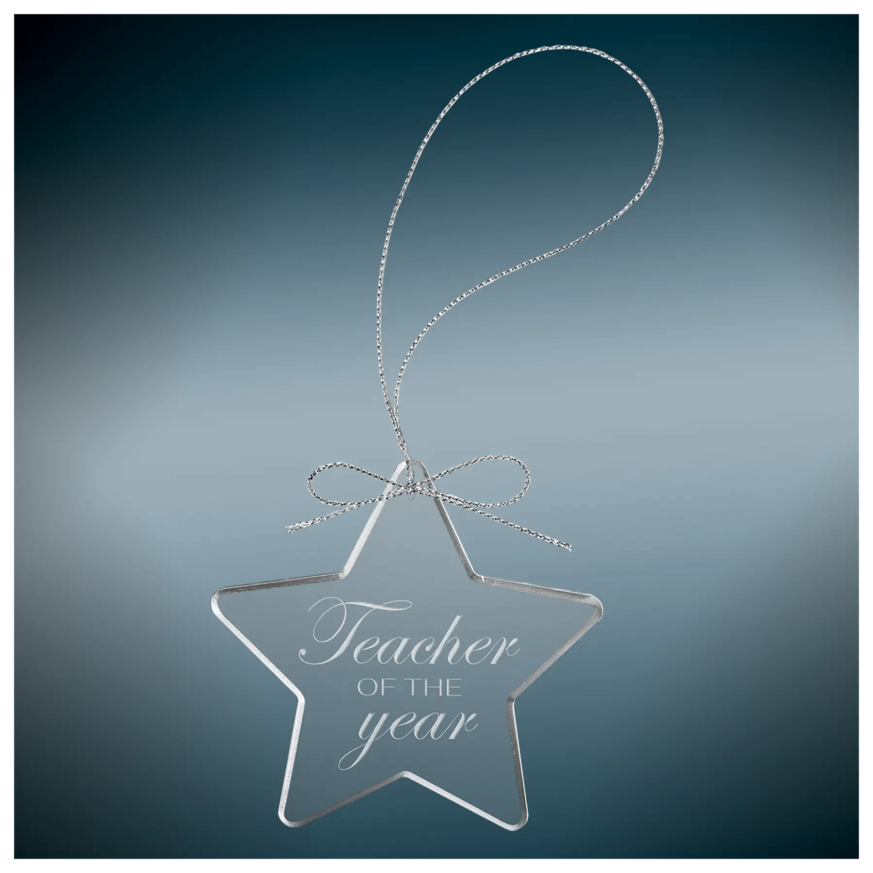 Custom Etched Glass Ornament with Silver String - Smalltown Connetchin