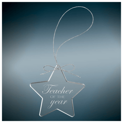 Custom Etched Glass Ornament with Silver String - Smalltown Connetchin