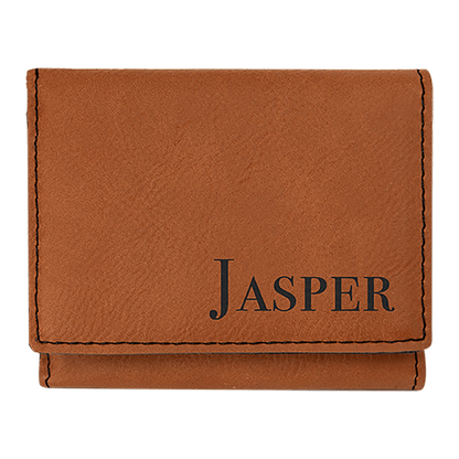Custom Etched Wallet - Trifold | RFID Blocking | Leatherette - Smalltown Connetchin