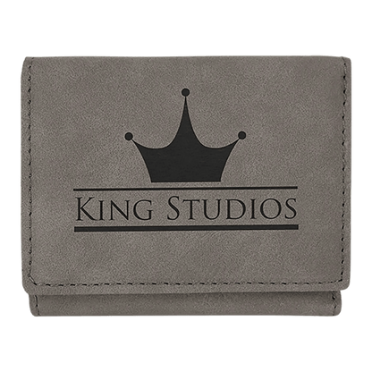 Custom Etched Wallet - Trifold | RFID Blocking | Leatherette - Smalltown Connetchin