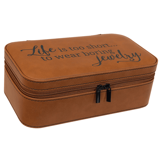 Custom Jewelry Box - Etched Leatherette - Smalltown Connetchin