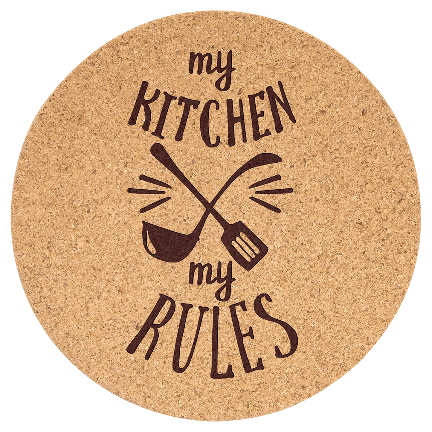 Custom Laser Etched Cork Trivet - Smalltown Connetchin