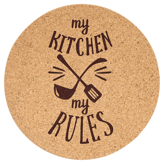 Custom Laser Etched Cork Trivet - Smalltown Connetchin