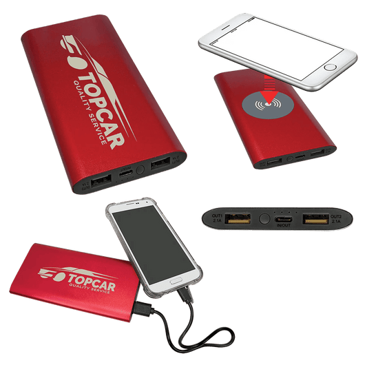 Custom Laser Etched Power Bank and Wireless Charger - Smalltown Connetchin