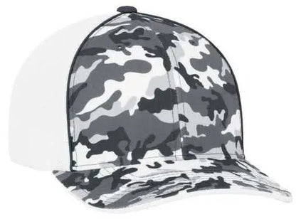 Custom Patch - Pacific Headwear Glamo Mesh Flex Fit Cap - BLACK/WHITE/BLACK - Smalltown Connetchin