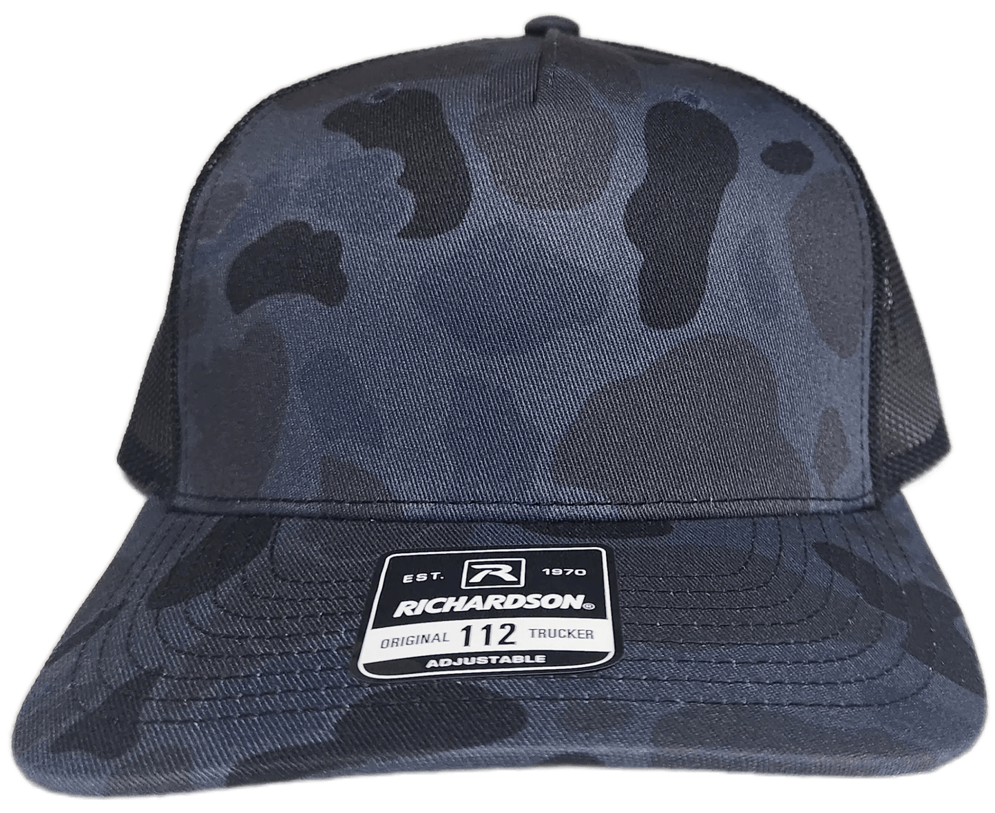 Custom Patch - Richardson 112PFP Printed Five Panel Snapback - ADMIRAL DUCK CAMO/BLACK - Smalltown Connetchin
