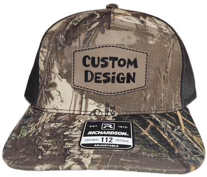 Custom Patch - Richardson 112PFP Printed Five Panel Snapback - REALTREE MAX - 1 XT/BROWN - Smalltown Connetchin