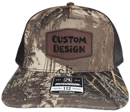 Custom Patch - Richardson 112PFP Printed Five Panel Snapback - REALTREE MAX - 1 XT/BROWN - Smalltown Connetchin