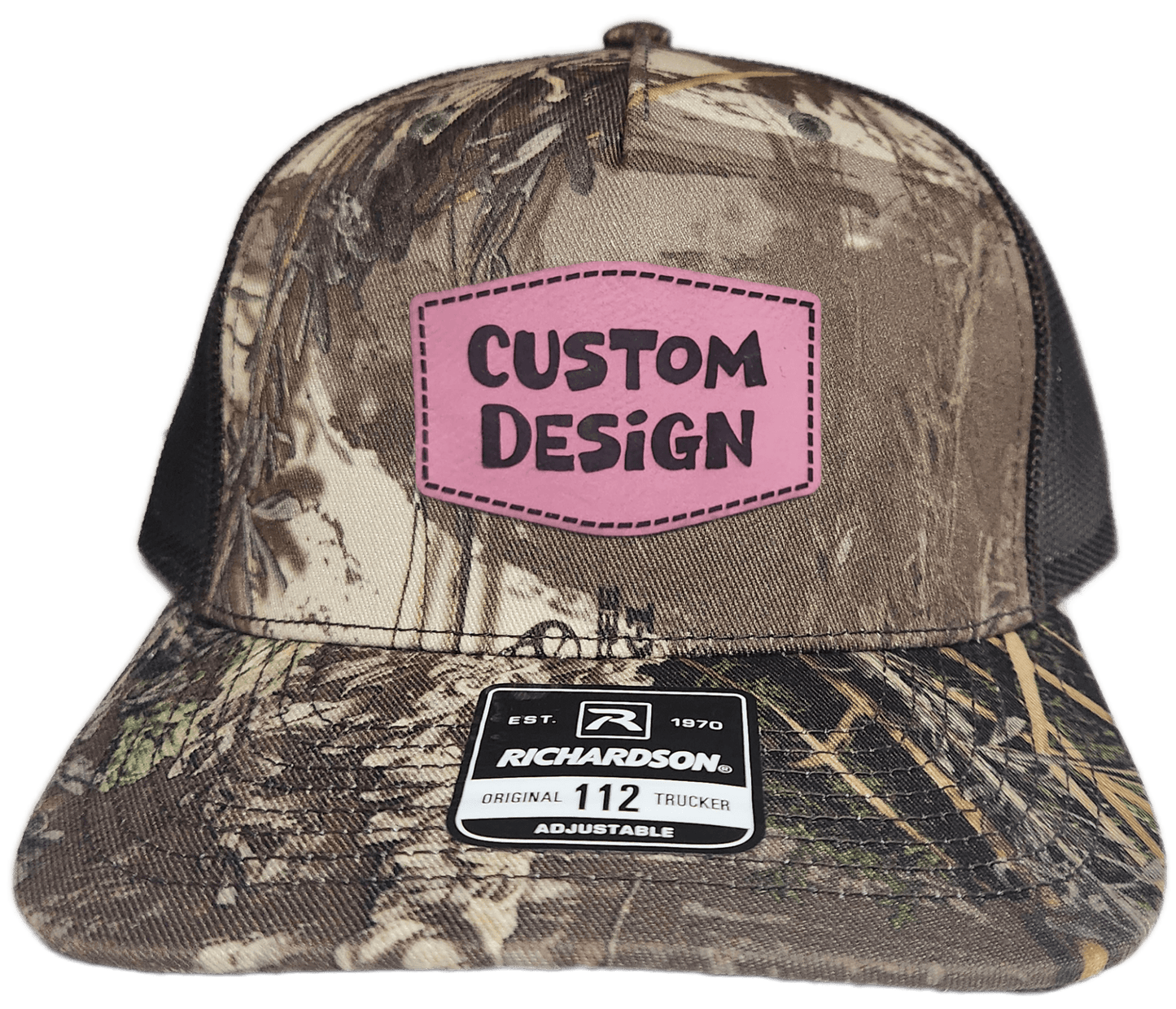 Custom Patch - Richardson 112PFP Printed Five Panel Snapback - REALTREE MAX - 1 XT/BROWN - Smalltown Connetchin