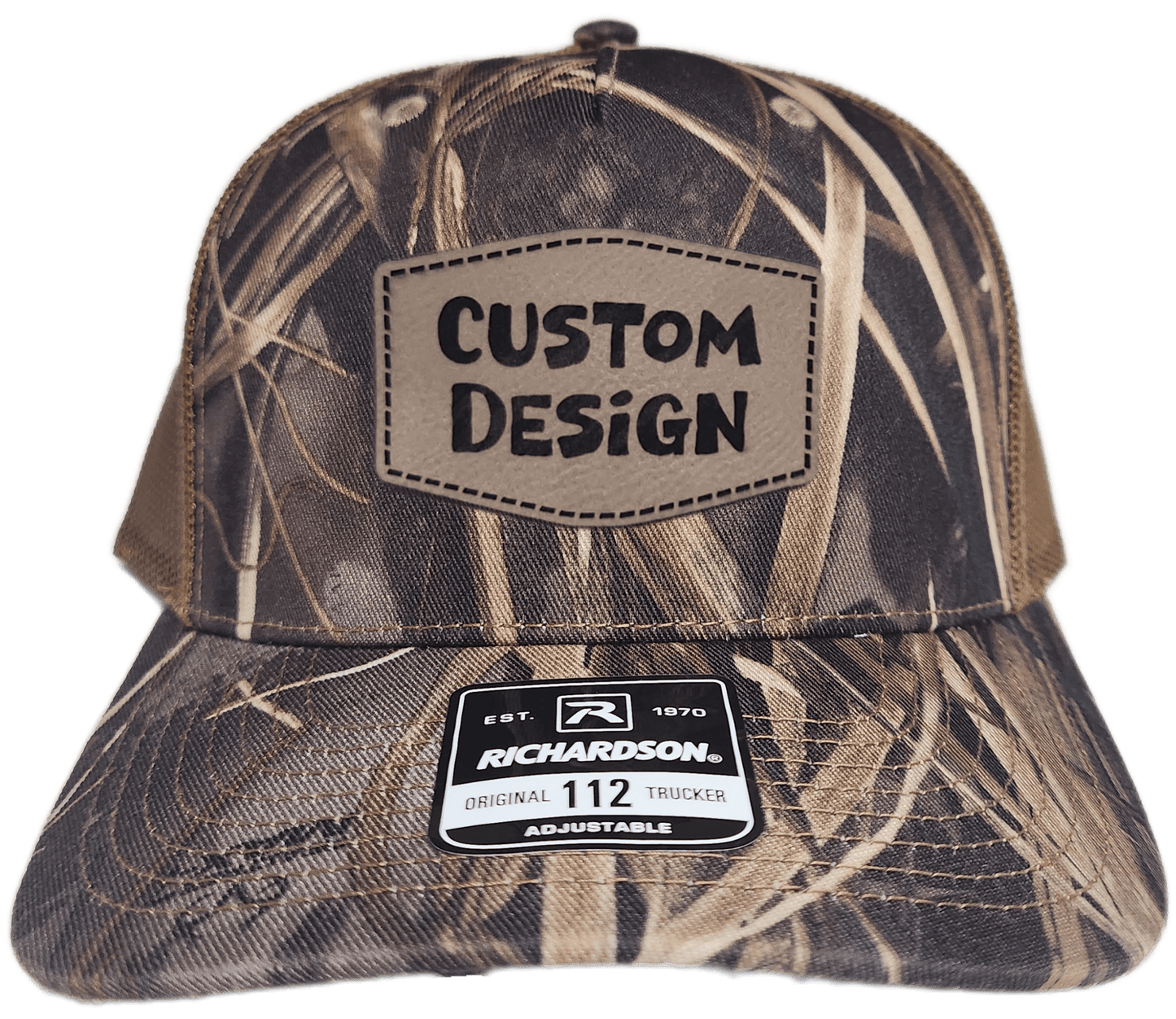 Custom Patch - Richardson 112PFP Printed Five Panel Snapback - REALTREE MAX - 7/BUCK - Smalltown Connetchin