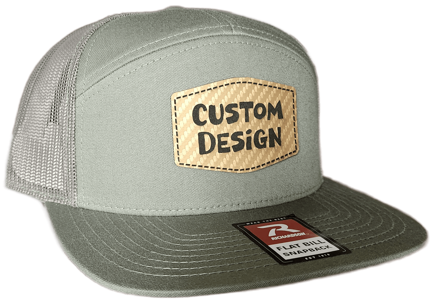 Custom Patch - Richardson 168 7 Panel Snapback Cap - LODEN - Smalltown Connetchin