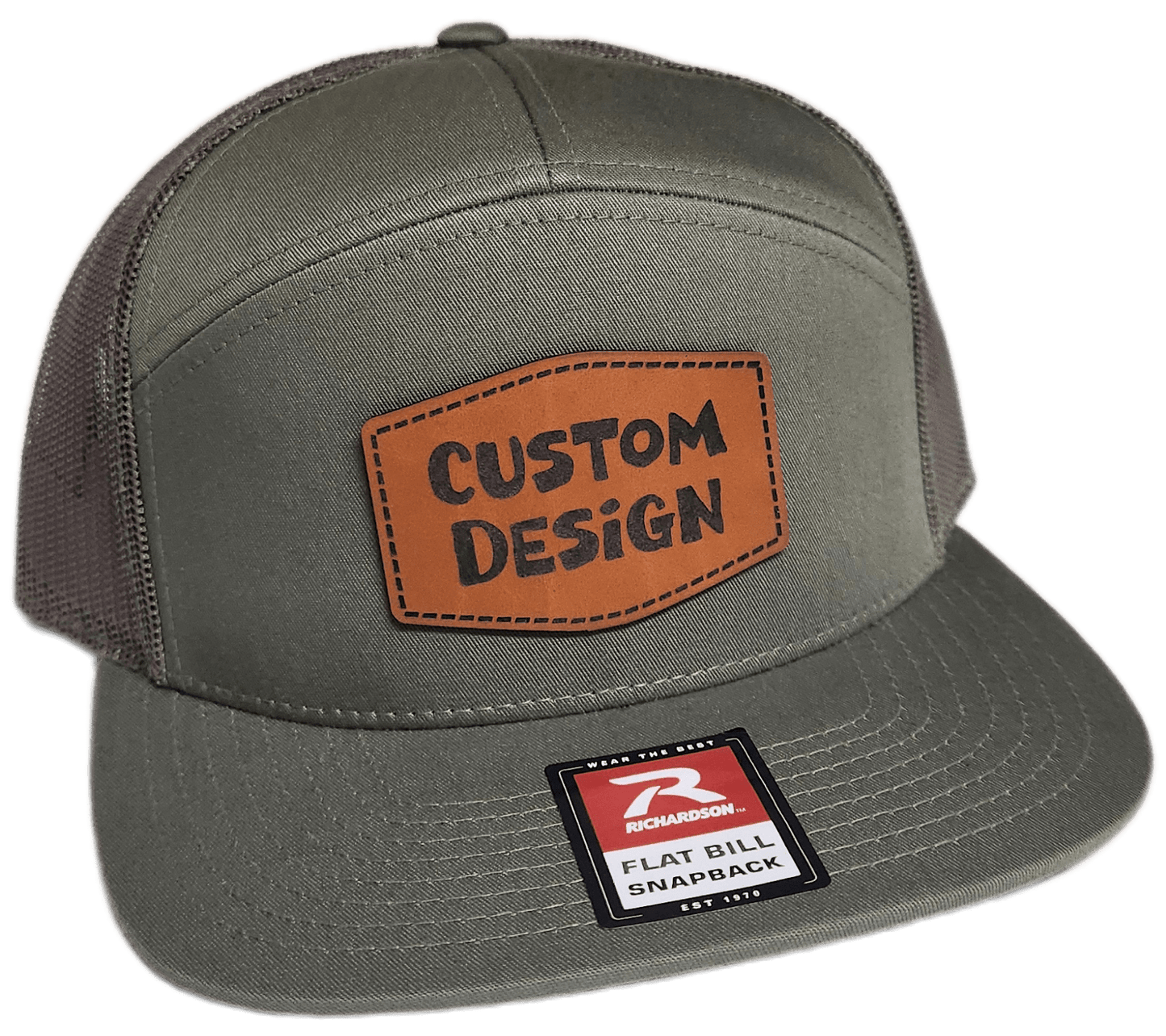 Custom Patch - Richardson 168 7 Panel Snapback Cap - LODEN - Smalltown Connetchin
