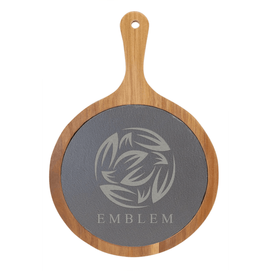 Custom Serving Board | Laser Etched Acacia Wood and Slate - Smalltown Connetchin