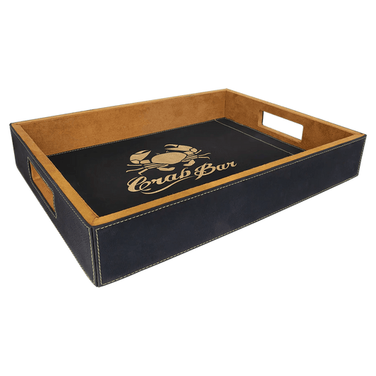 Custom Serving Tray - Laser Etched Leatherette - Smalltown Connetchin